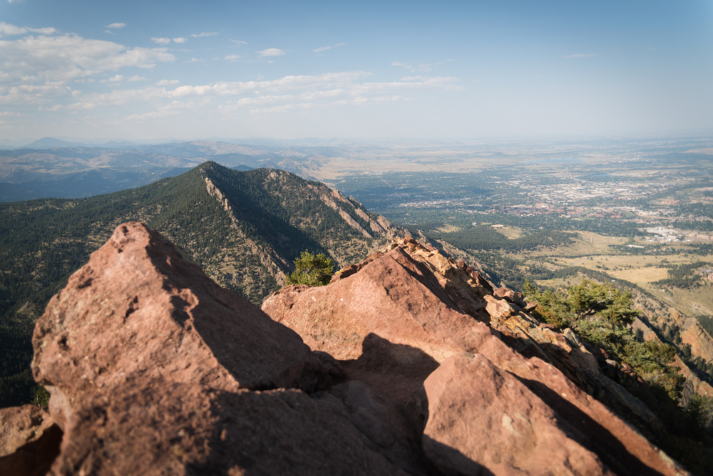 View from the summit of Bear Peak in Boulder, Colorado.