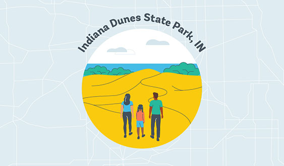 indiana dunes state park in graphic