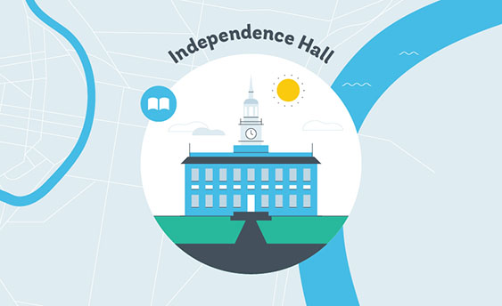 independence hall graphic