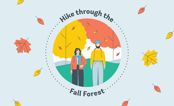 hike fall forest graphic 