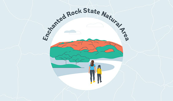 enchanted rock state natural area graphic
