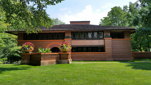 House designed by Frank Lloyd Wright in Oak Park, Illinois
