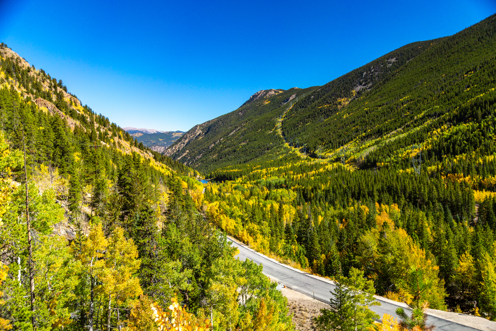 Guanella Pass Scenic Byway in the fall, Pike National Forest, in the Rocky Mountains, Colorado.