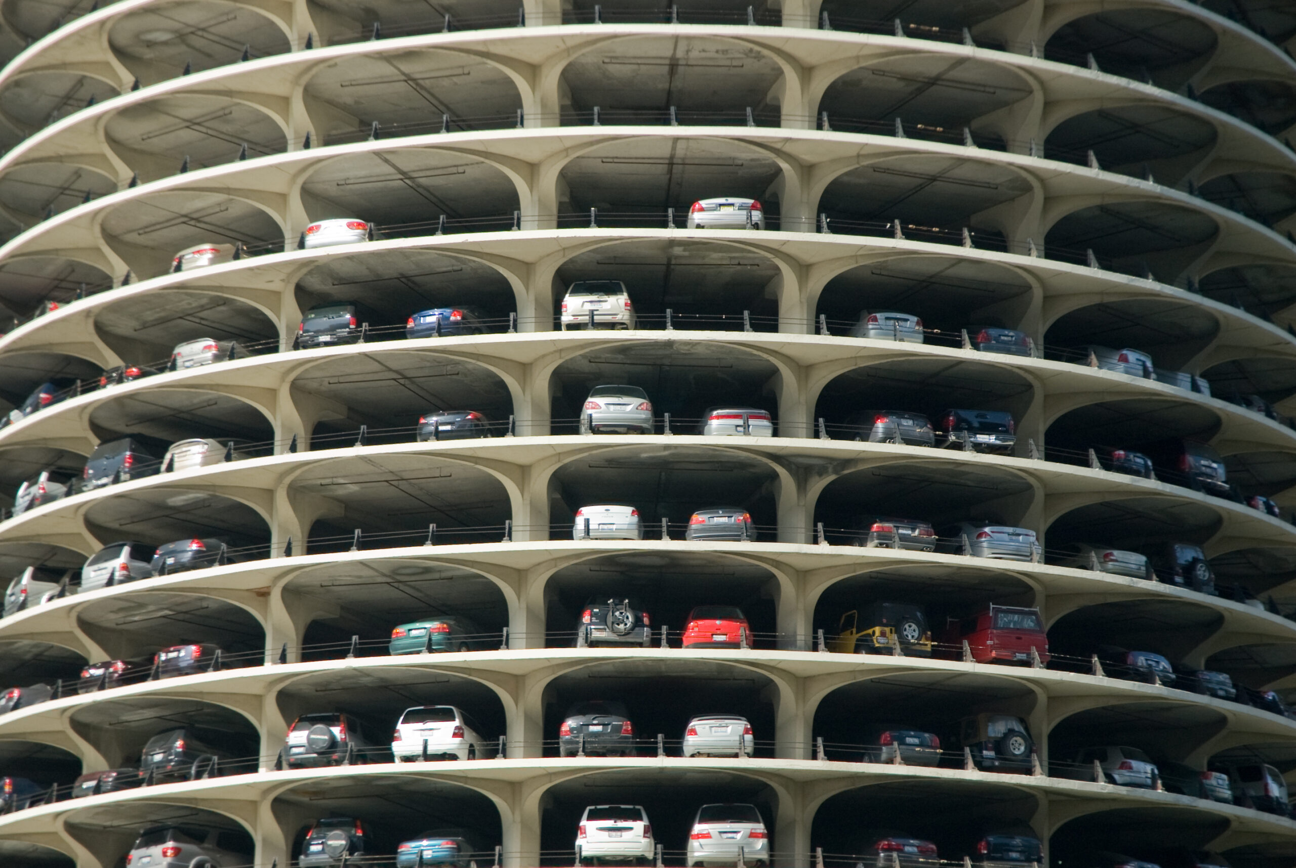 Marina City Tower Parking Deck Levels in Chicago, Illinois
