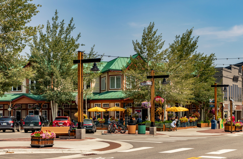 Main Street, Downtown Frisco, Colorado. A quaint and popular ski resort town in summertime